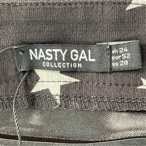 Nasty Gal Collection Black & White Star Print Ruffle Mini Skirt Plus Size 20 - Picture 7 of 8